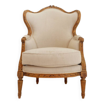 Louis XV Style French Bergère with wings - 20th