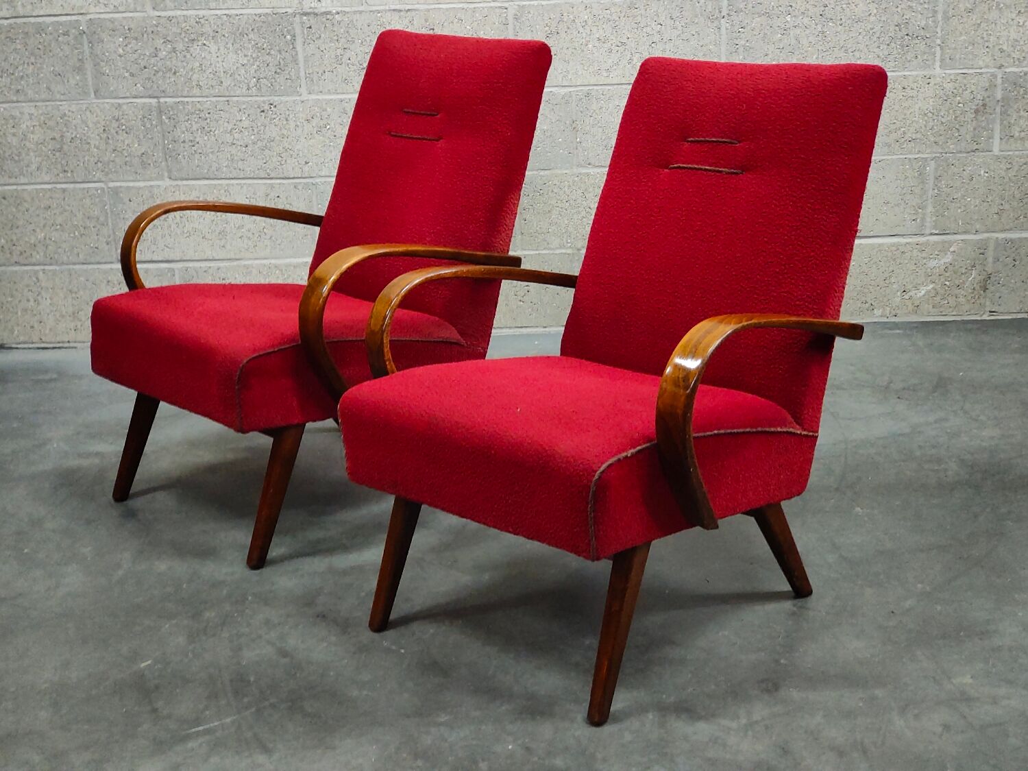 Pair of armchairs 6952 by Jaroslav Smidek for Ton, ex Czechoslovakia
