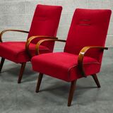 Paire de fauteuils 6952 par Jaroslav Smidek pour Ton, ex Tchécoslovaquie