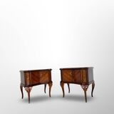 Tables de chevet italiennes du milieu du 20ème siècle.