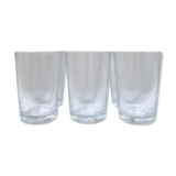 Lot of six hammered glass glasses