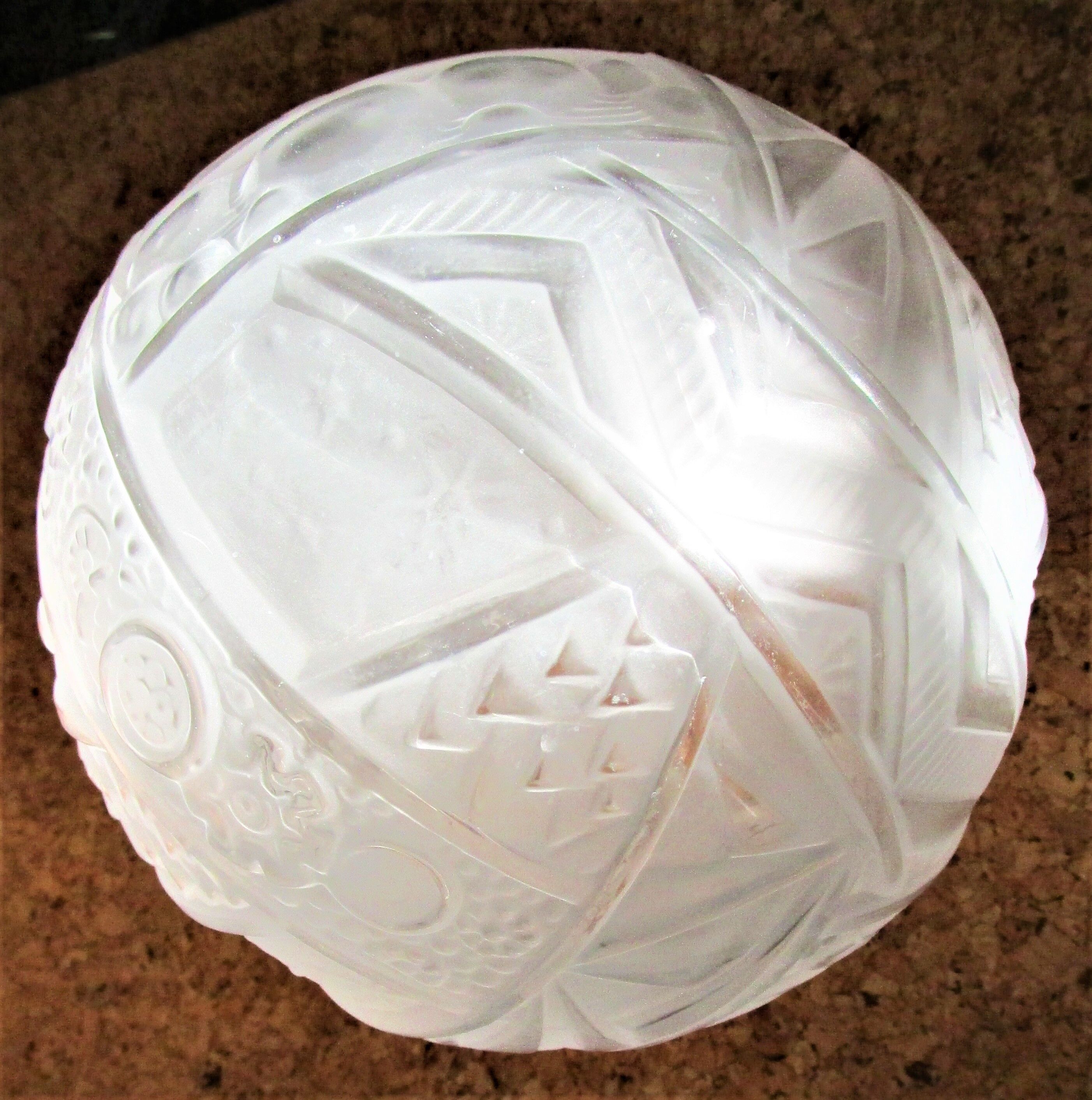 Globe glass ball Muller Brothers Art Deco 30s
