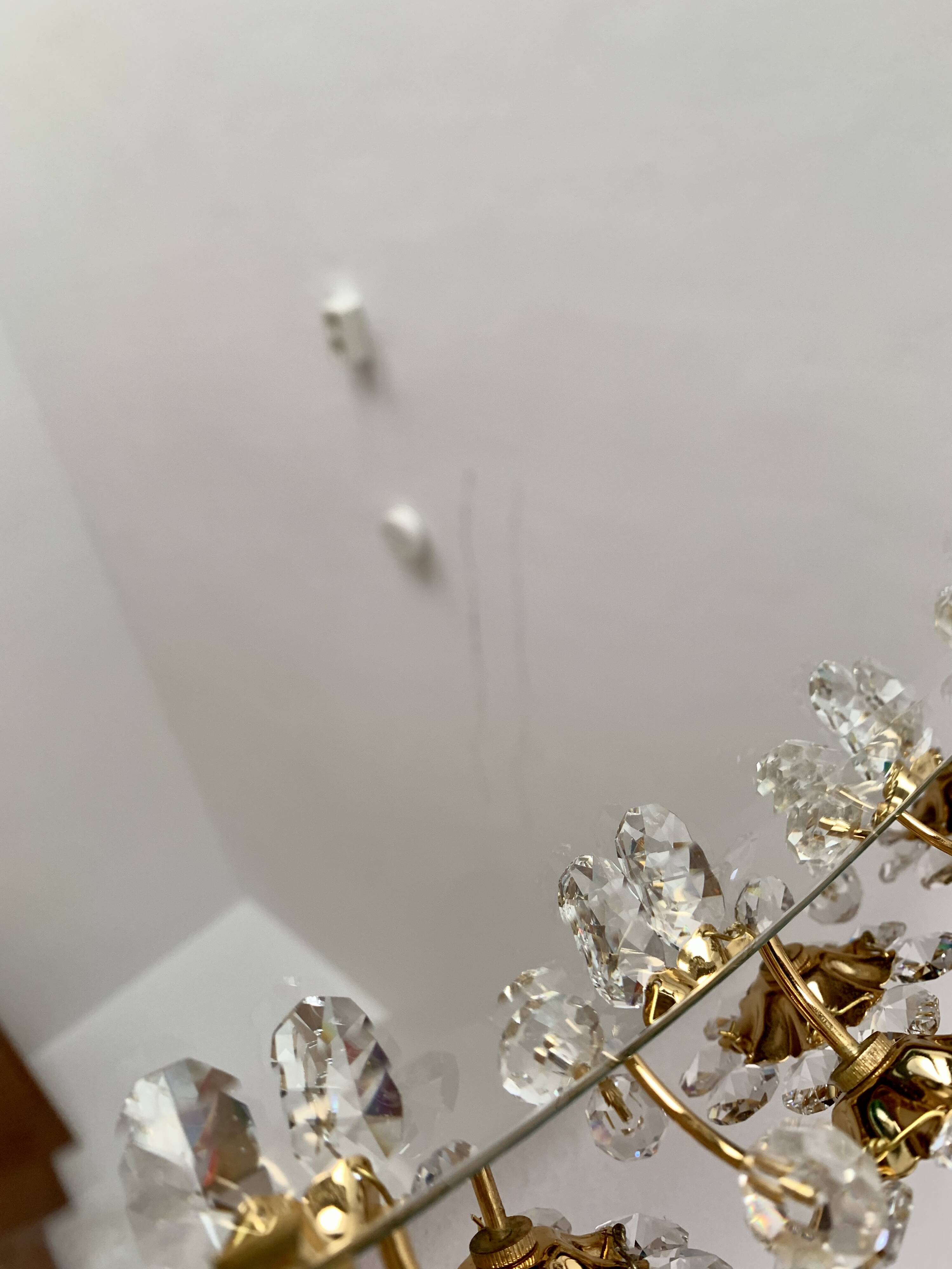 Illuminated floral mirror by Palwa