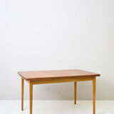 1960s Scandinavian rectangular extendable teak table