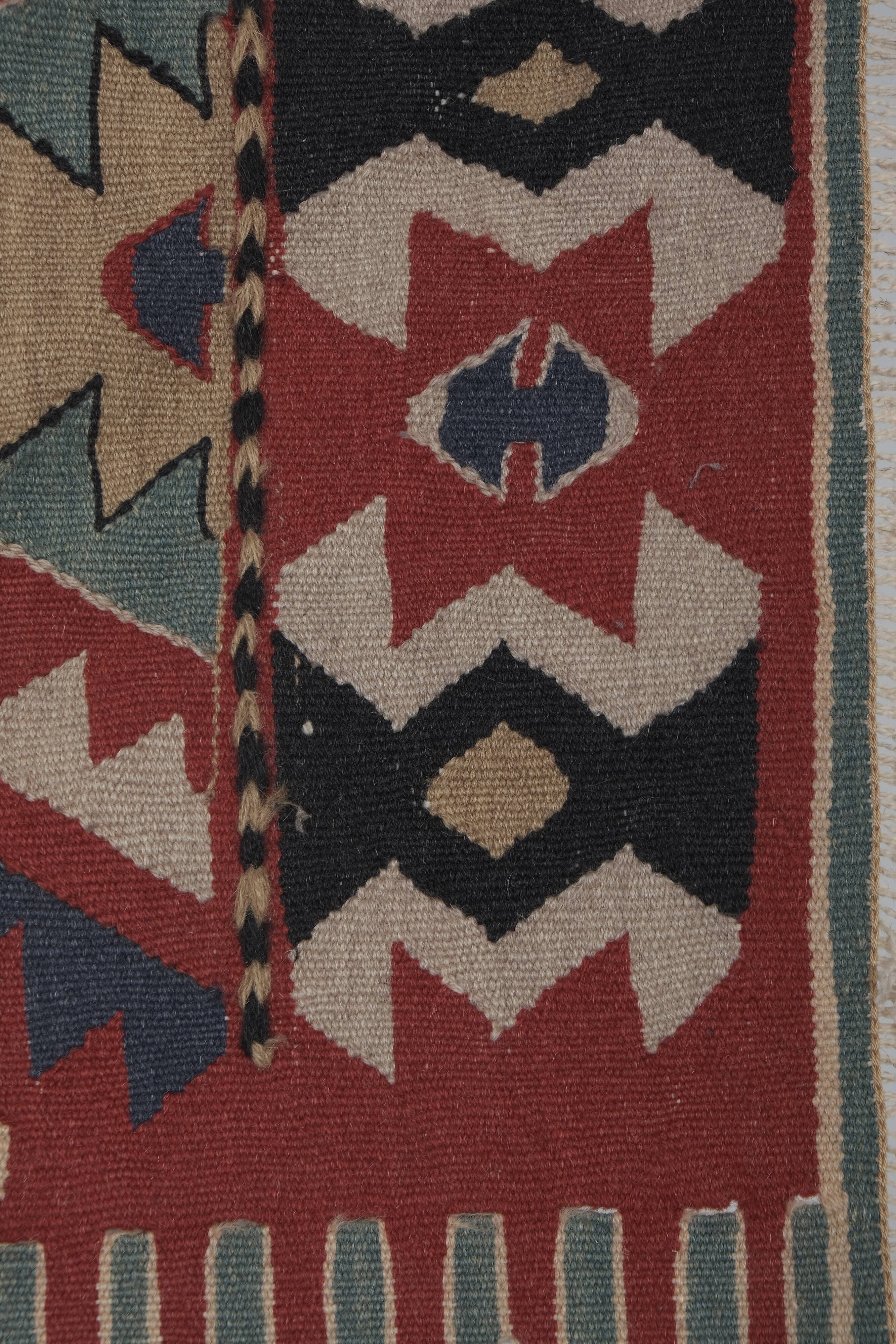Vintage Turkish rug from Oushak, hand-woven 116x171 cm