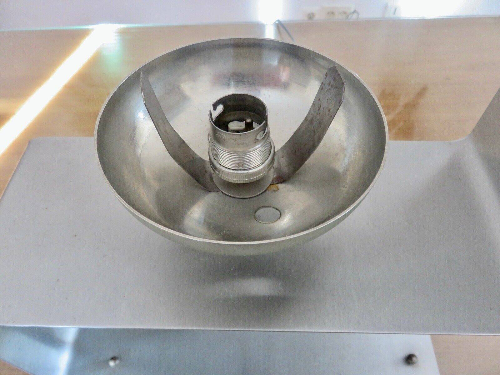 "uginox" lamp in folded, brushed and satin steel 1970