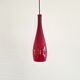Suspension en verre rouge 'Bang' par Jacob E. Bang pour Fog & Mørup, Danemark 1960's