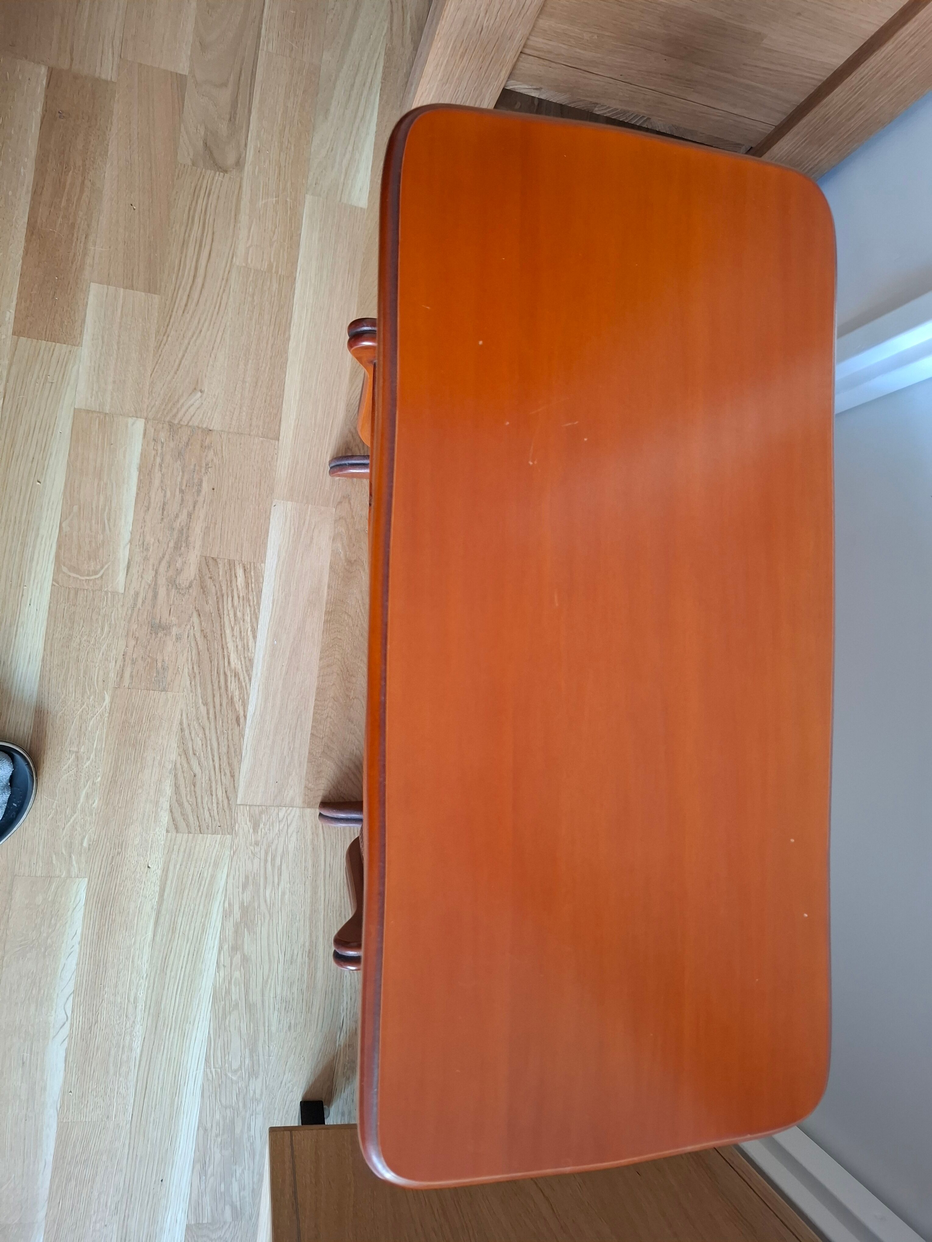 Vintage mahogany magazine rack