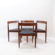 Set of 4 "Roundette" teak chairs by Hans Olsen for Frem Røjle, 1950s