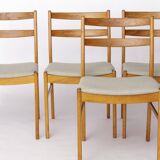 Set of 4 Vintage Oak Dining Chairs, 1960s Swedish Design by Alb Johansson