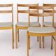 Lot de 4 chaises de salle à manger vintage en chêne, design suédois des années 1960 par Alb Johansson