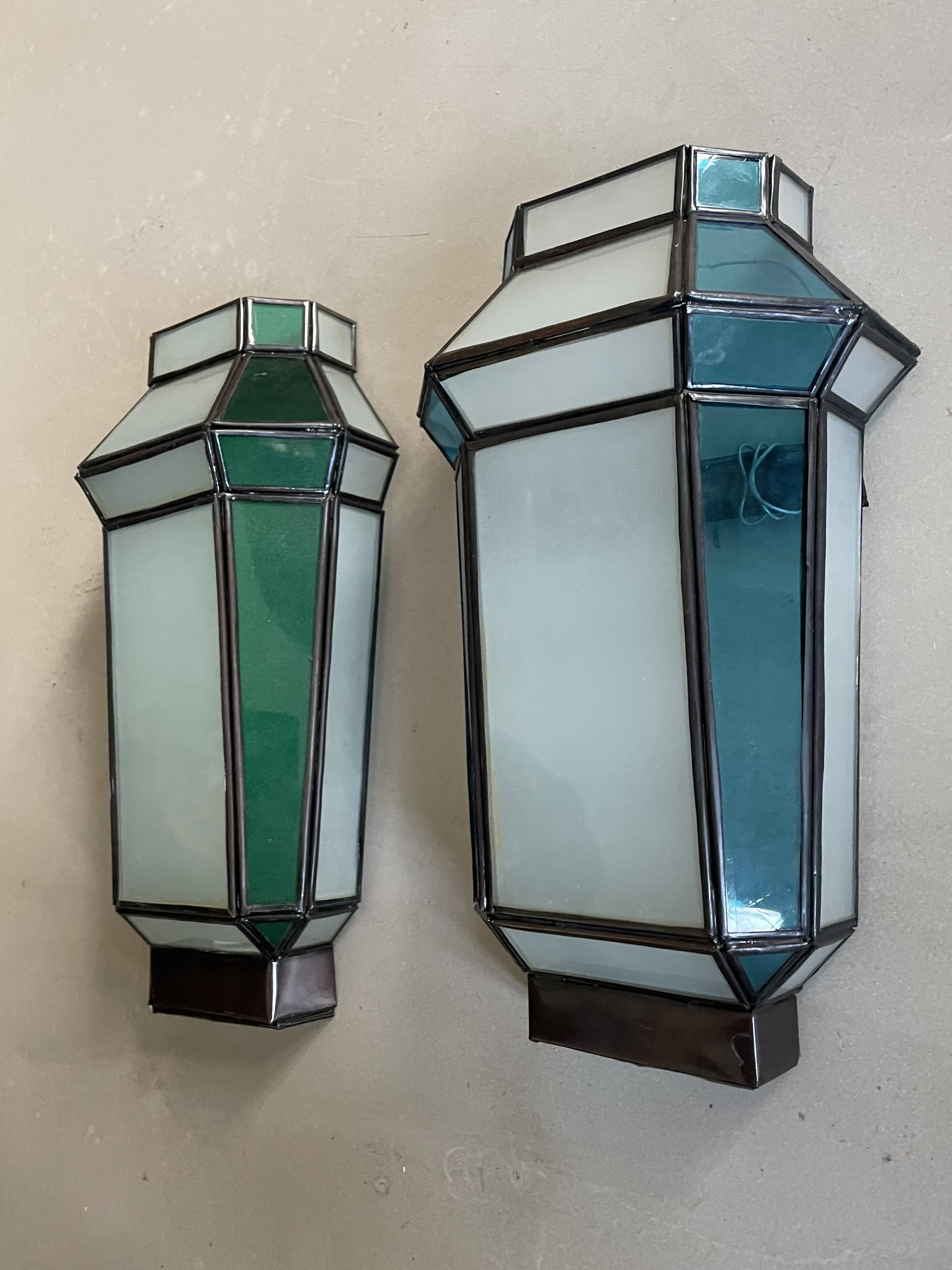 Set of 2 oriental wall lights