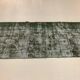 Distressed Turkish Runner 280x78 cm wool Vintage rug, Overdyed Black