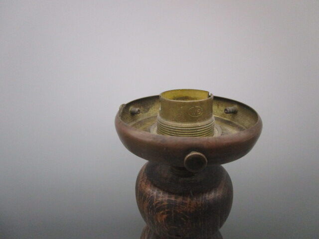 Old lamp foot in turned wood