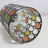 Colored glass pendant light