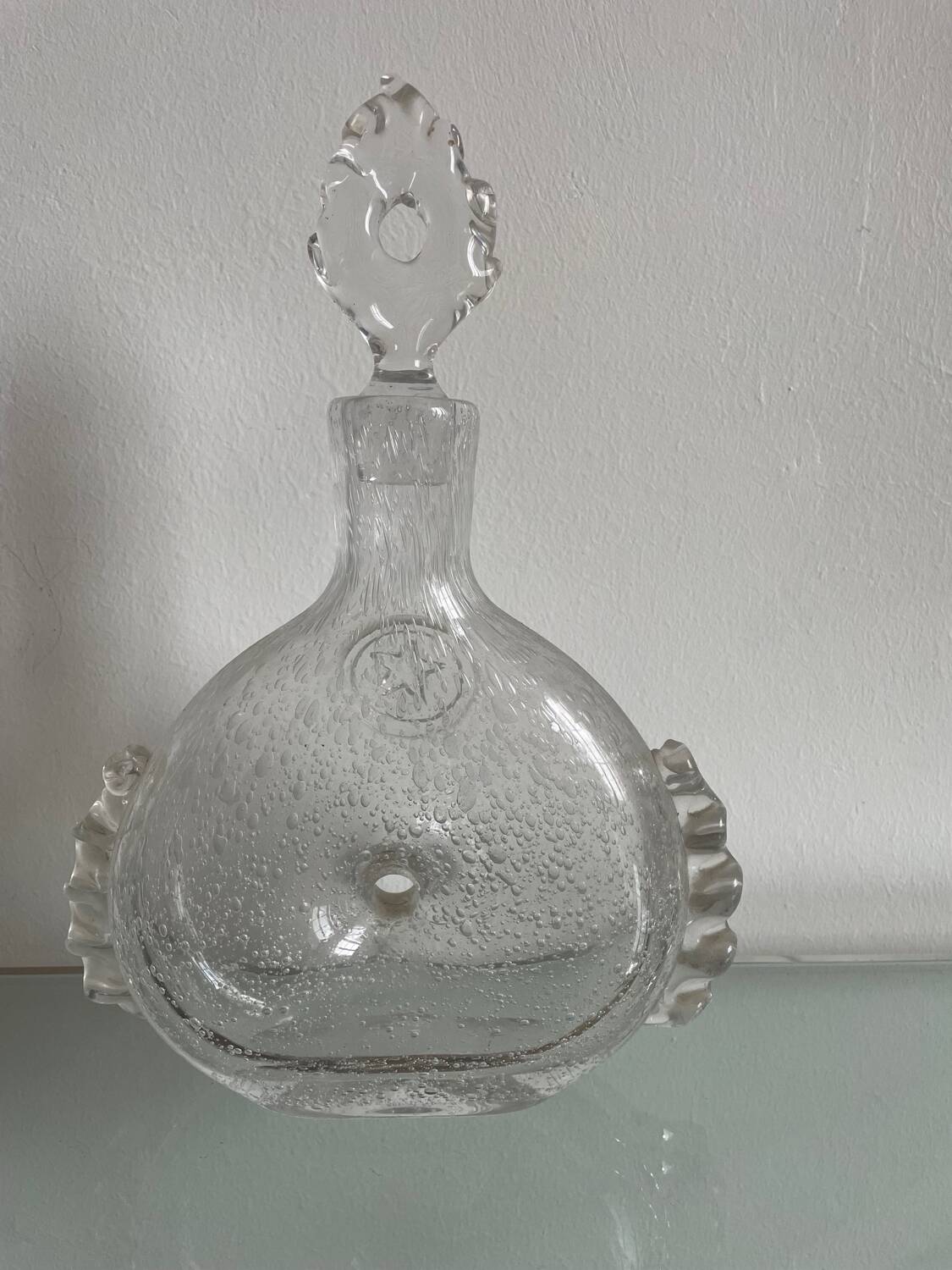 Daum bubble glass carafe