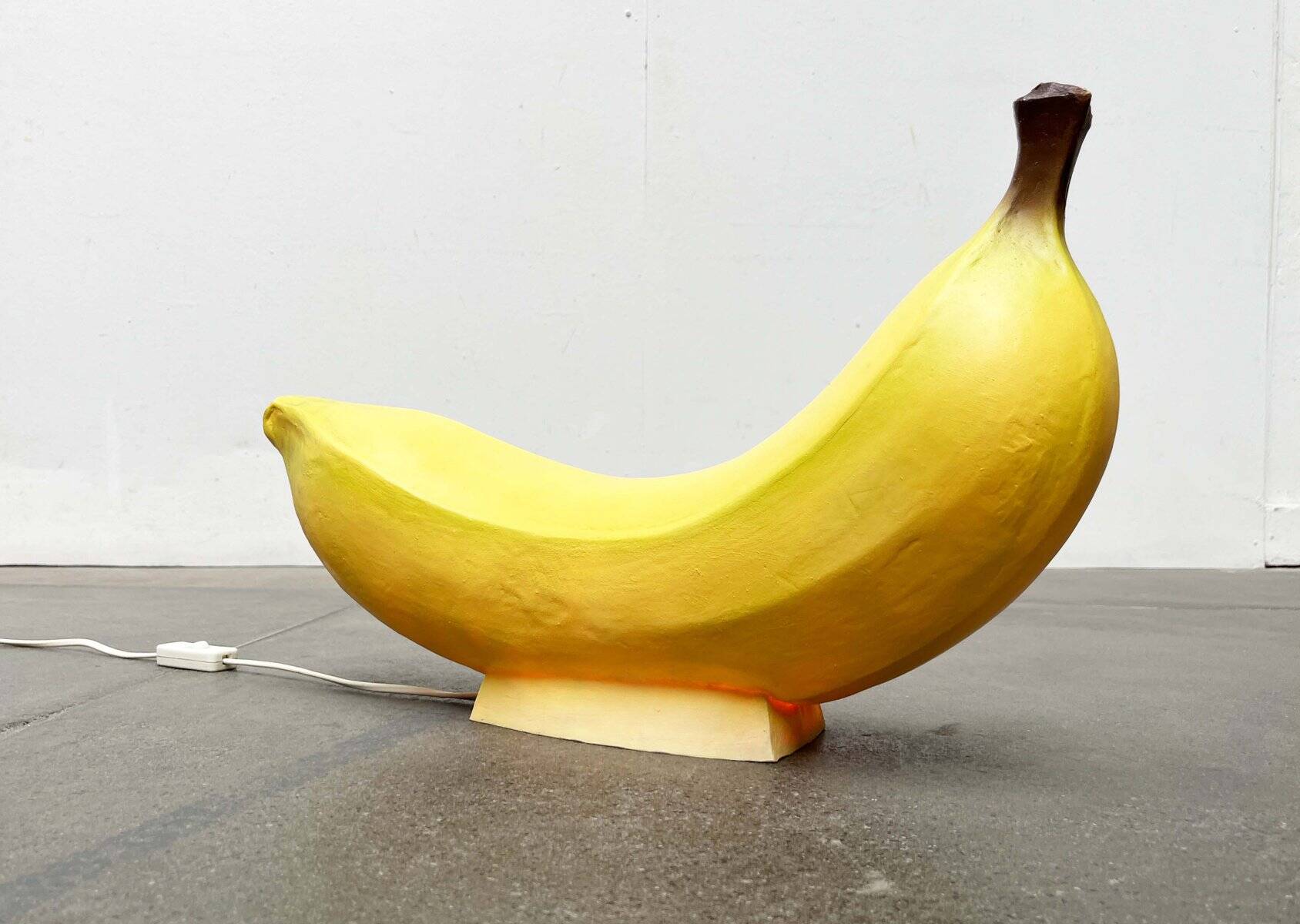 Postmodern banana floor lamp by Heico, 1980s.