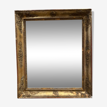 Antique gilded wood mirror