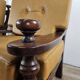 1980s leather and solid wood armchairs
