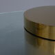 Polished Brass and Glass Low Tables. 2000s. Set of 3