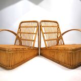 Paul Frankl Design Rattan Two-Seater Sofa, 1940