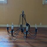 8-branch wrought iron chandelier