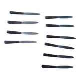 lot of 10 old bakelite and stainless steel knives from the 60s in good condition