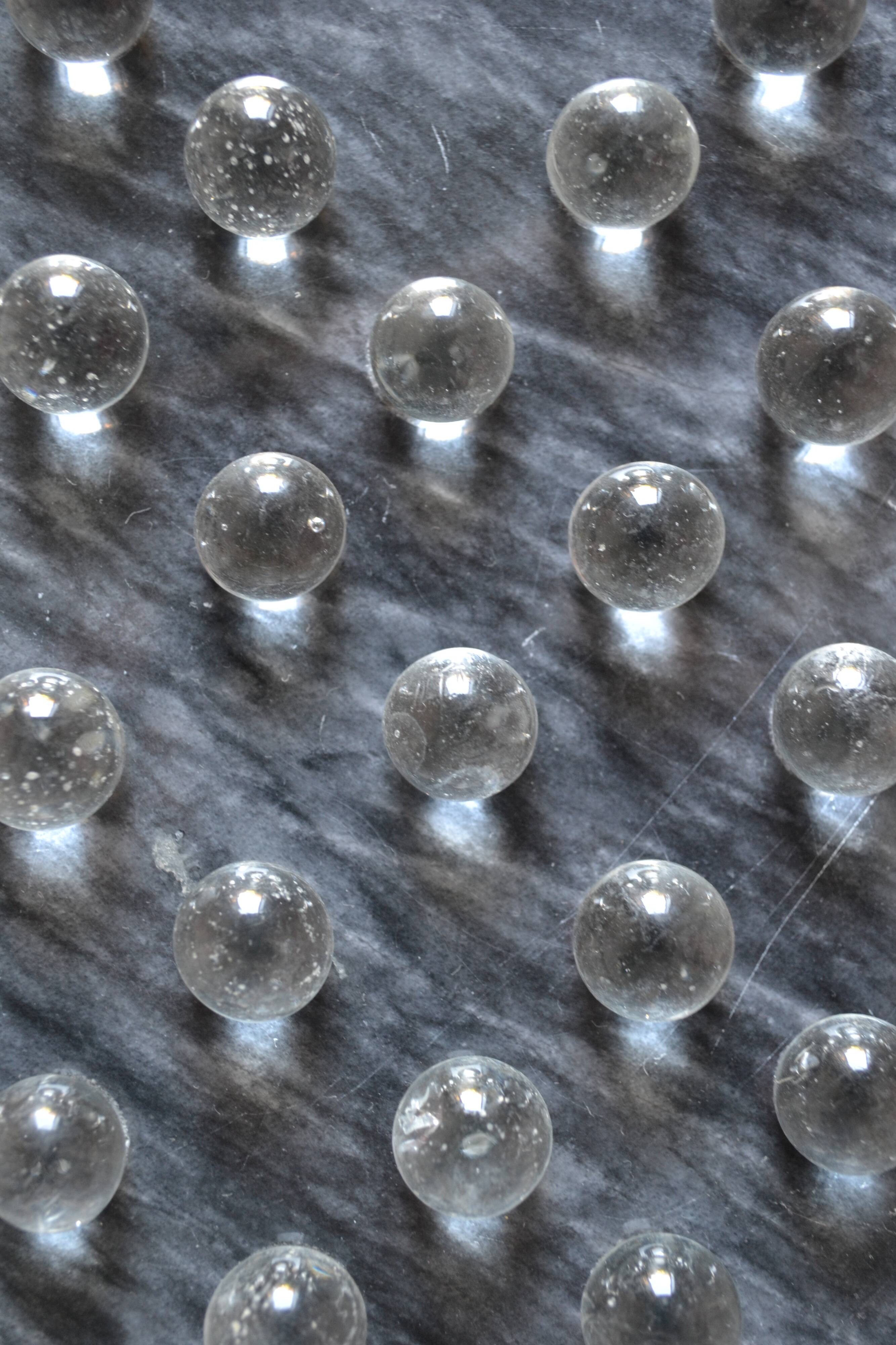 vintage marble and glass solitaire game