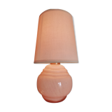Lampe art déco en verre rose