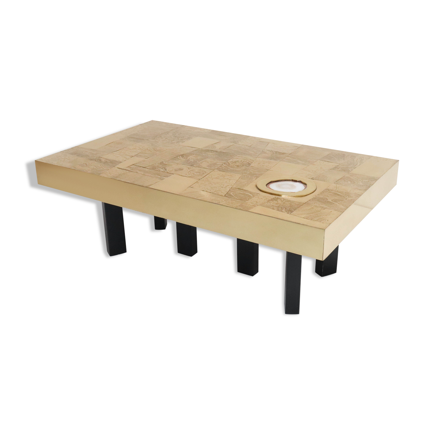 A Brass Etched Coffee Table