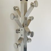 1970s vintage chrome coat and umbrella racks, set of two