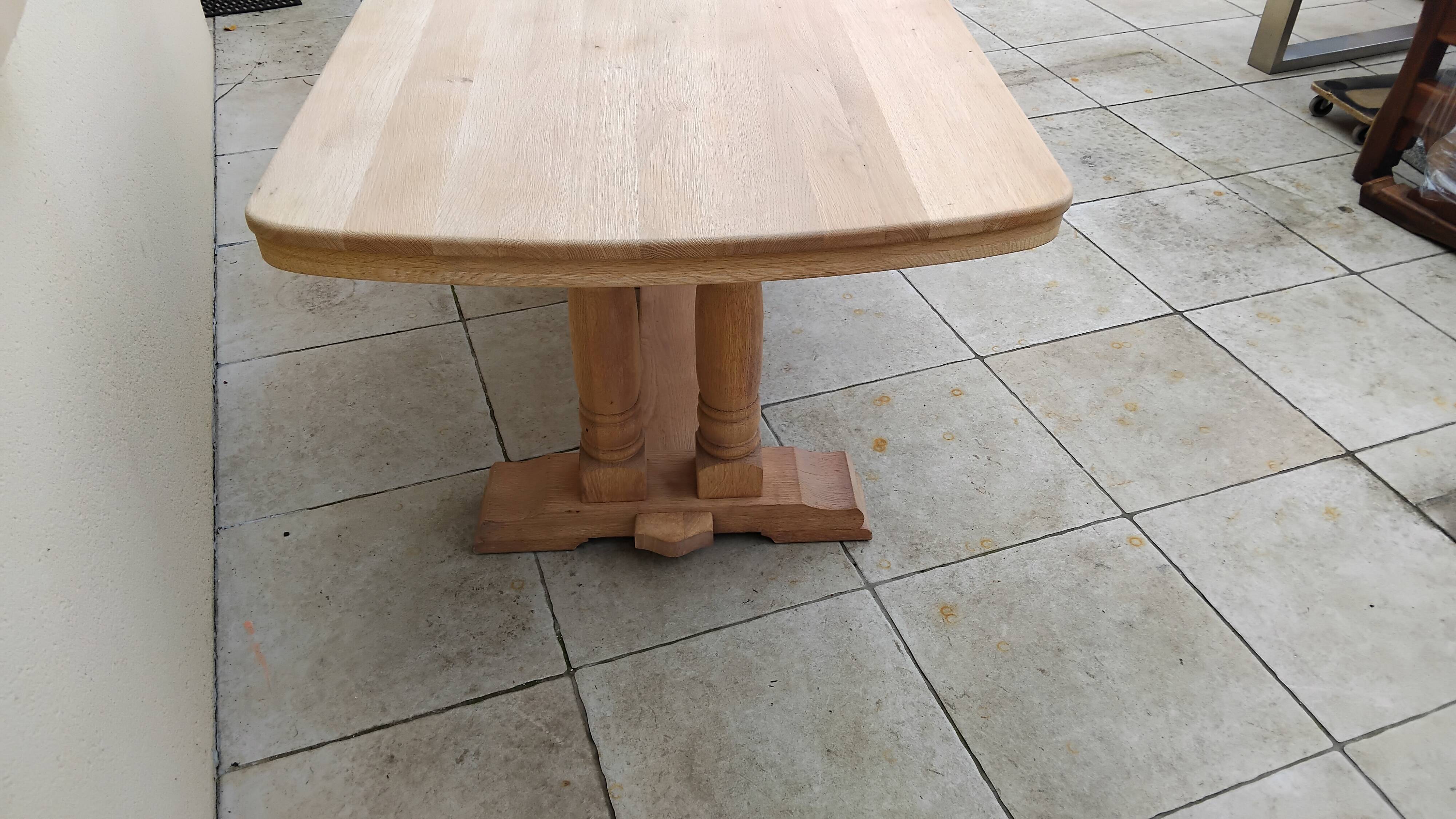 Grande table ancienne ferme monastère sablé vintage chêne massif