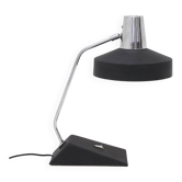Table lamp in chrome metal and painted black by Seminara, 1960s.