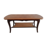 Table basse bois et cannage