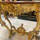 Console 4 legs Louis XV style Gilded wood period Napoleon III Griotte marble top