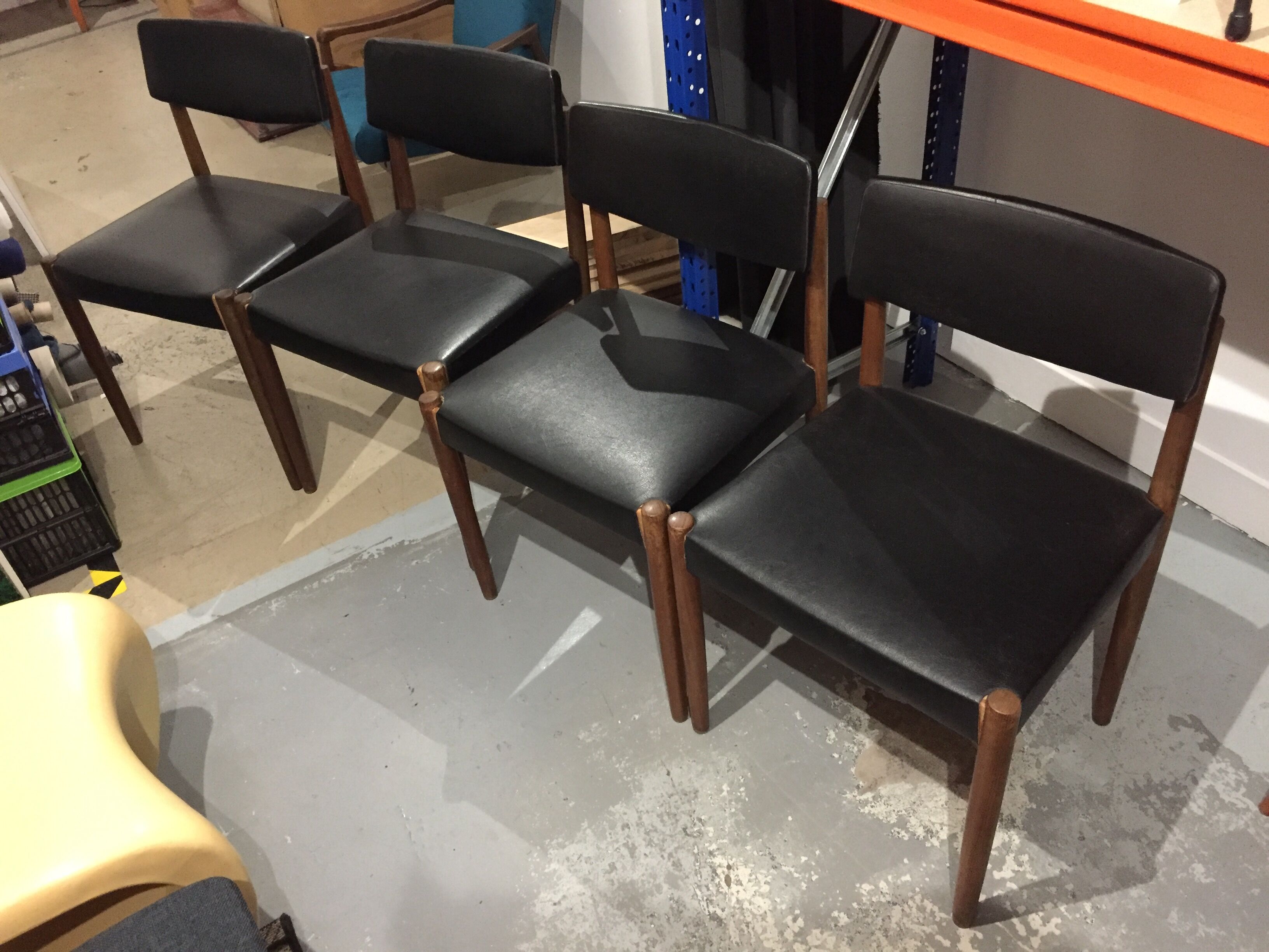 Set of 4 chairs Scandinavian teak