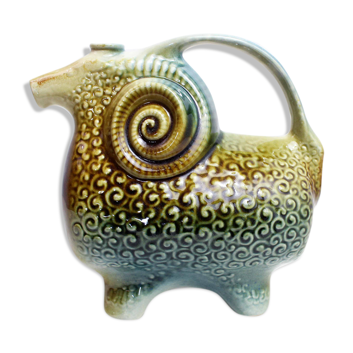 Zoomorphic pitcher "ram" ceramic