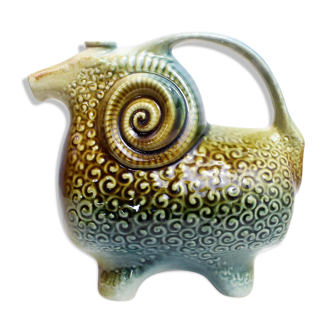 Zoomorphic pitcher "ram" ceramic
