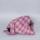 Kantha Sari Bedspread, Hand Embroidered Recycled Cotton Tartan