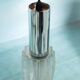 Vintage chrome and glass suspension, space age cascade lamp.