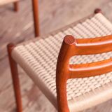 Chaises danoises modèle 84 par Niels O. Møller en teck