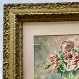 Watercolor bouquet of roses