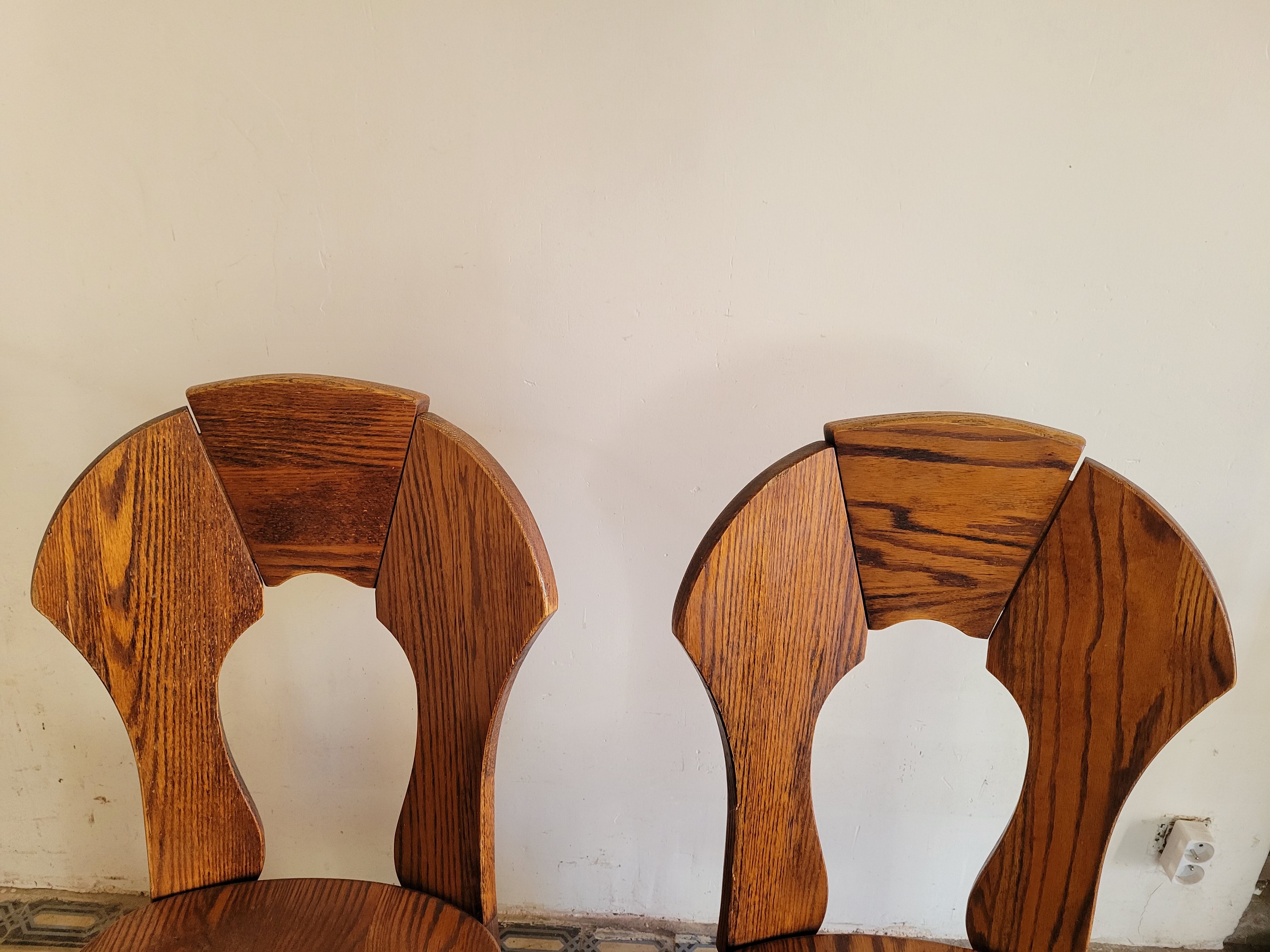 Pair of brutalist chairs