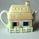 Handpainted fine ceramic design teapot "The Village"