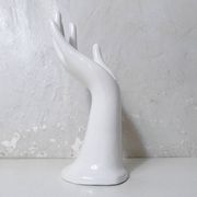 Vase, baguier main vintage en céramique blanche