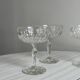 set of 3 chiseled glass glasses