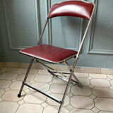 4 vintage folding chairs in chrome