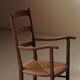 Wood and straw armchair, Popular Art, Auvergne, around 1900