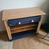 Open buffet in Sèvres blue and wood