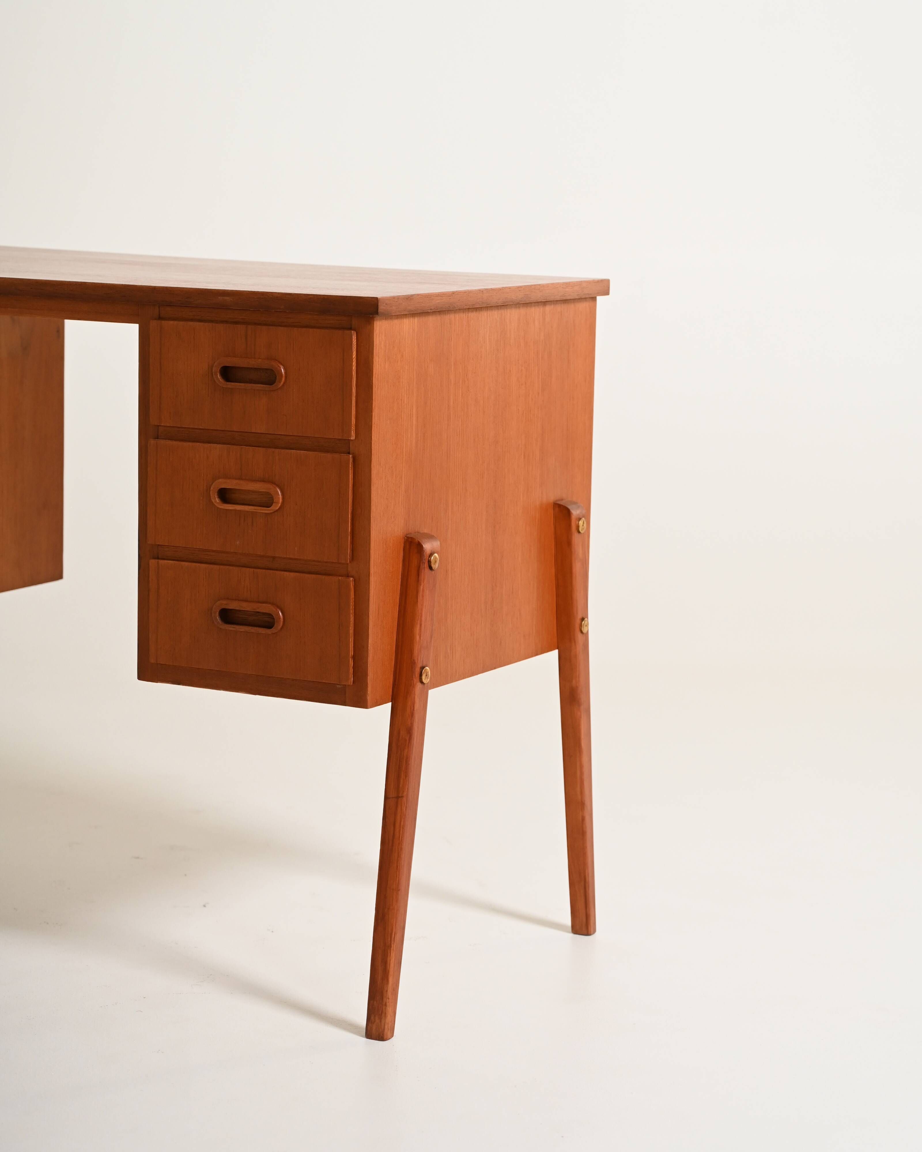 Scandinavian teak desk, 1960s